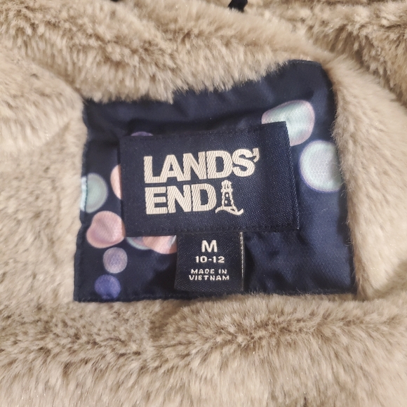 Lands' End Faux Fur Trimmed Coat - Picture 2 of 15